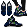 Vertical Two Line Mixed Helmet Seattle Seahawks Sneakers