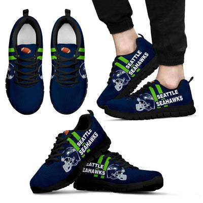 Vertical Two Line Mixed Helmet Seattle Seahawks Sneakers