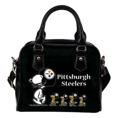 Lovely Animal Team Pittsburgh Steelers Shoulder Handbag