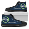 Circle Logo Seattle Seahawks High Top Shoes