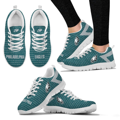 Pattern Logo Slide In Line Philadelphia Eagles Sneakers