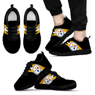 Three Colors Vertical Pittsburgh Steelers Sneakers