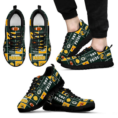 Colorful Pride Flag Green Bay Packers Sneakers