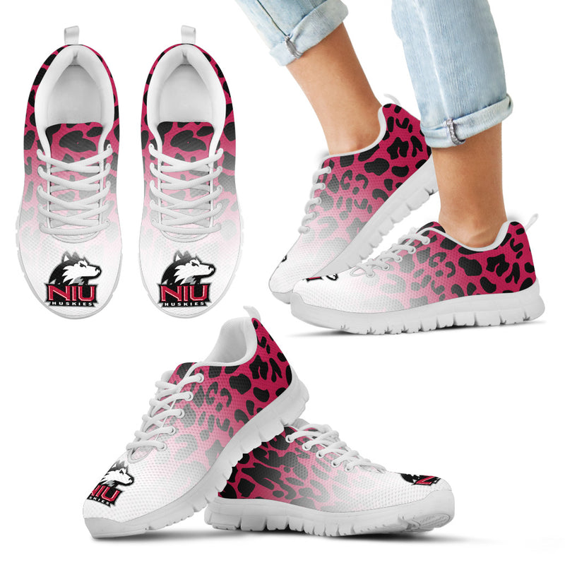 Leopard Pattern Awesome Northern Illinois Huskies Sneakers