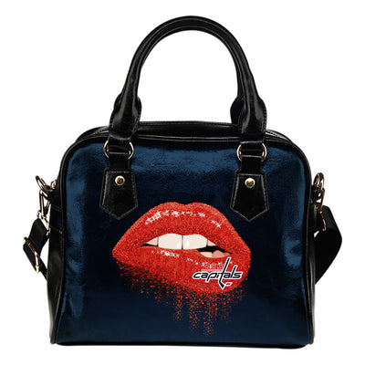 Beautiful Lips Elegant Logo Washington Capitals Shoulder Handbags