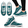 Wave Red Floating Pattern Philadelphia Eagles Sneakers