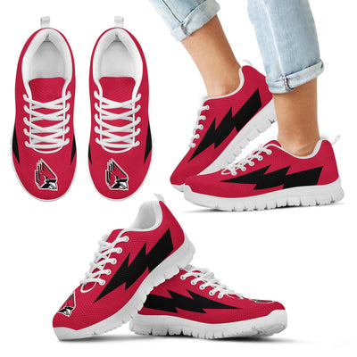 Amazing Ball State Cardinals Sneakers Thunder Lightning Amazing Logo
