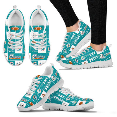 Colorful Pride Flag Miami Dolphins Sneakers