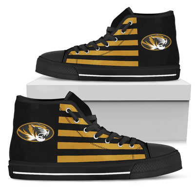 American Flag Missouri Tigers High Top Shoes