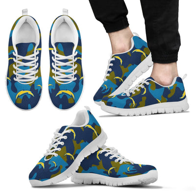 Los Angeles Chargers Cotton Camouflage Fabric Military Solider Style Sneakers