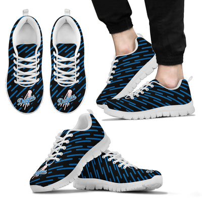 Marvelous Striped Stunning Logo Los Angeles Dodgers Sneakers