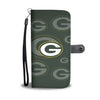 Green Bay Packers Logo Background Wallet Phone Cases