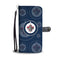 Winnipeg Jets Logo Background Wallet Phone Cases