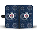 Winnipeg Jets Logo Background Wallet Phone Cases