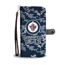 Gorgeous Camo Pattern Winnipeg Jets Wallet Phone Case