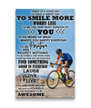 Smile More - Worry Less - Today Is A Good Day Cycling Custom Canvas Print