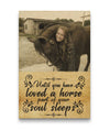 Not Loved A Horse - A Part Of Soul Sleeps Sleeping Horse Canvas Print