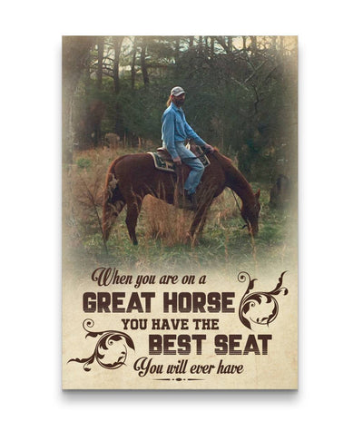 You Have The Best Seat You Will Ever Have Walking Horse Girl Canvas Print