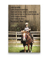 I Will Breathe - I Don't Quit Horse A Girl Riding A Horse Canvas Print