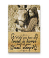 Part Of Soul Sleeps Until Have Loved A Horse Girl With White Horse Canvas Print