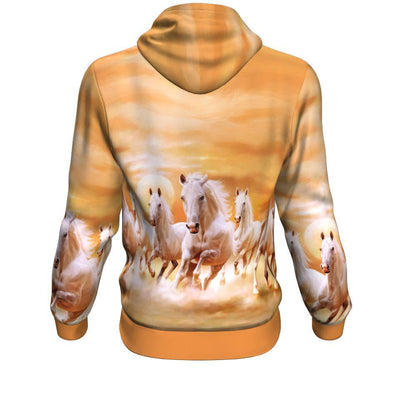 Horse Running In The Sunset All Over Printed Hoodies
