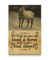 Until You Have Loved Horse - A Part Of Soul Sleeps White Horse Canvas Print