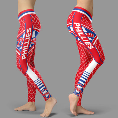 Single Small Line Circle Stylish Fashion Philadelphia Phillies Leggings