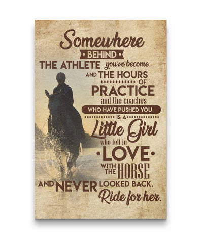 A Little Girl Fell In Love With The Horse Custom Canvas Print