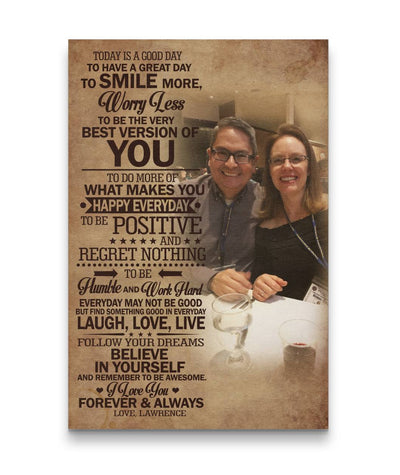To Have A Great Day Love Happy Couple - Today Is A Good Day Canvas Print