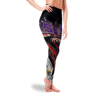 Great Urban Night Scene LSU Tigers Leggings