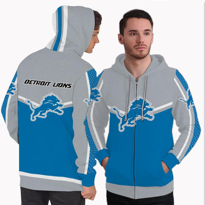 Colorful Gorgeous Fitting Detroit Lions Zip Hoodie