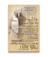 To My Wife - My love for you won't fade simply Custom Canvas Print