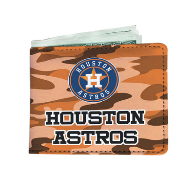 Camo Pattern Houston Astros Mens Wallets