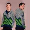 Black Cross Line Seattle Seahawks Zip Hoodie