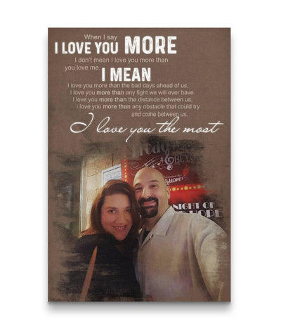 Love Couple - Happy Smile - I Love You The Most Canvas Print