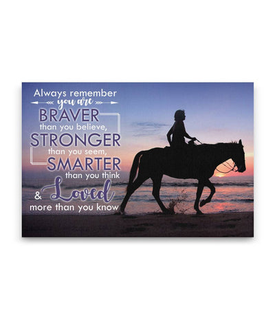 Remember You Are Loved More Than You Know Horse Custom Canvas Print