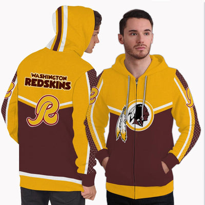 Colorful Gorgeous Fitting Washington Redskins Zip Hoodie