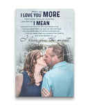 Love Kiss - I Love You The Most Couple Canvas Print
