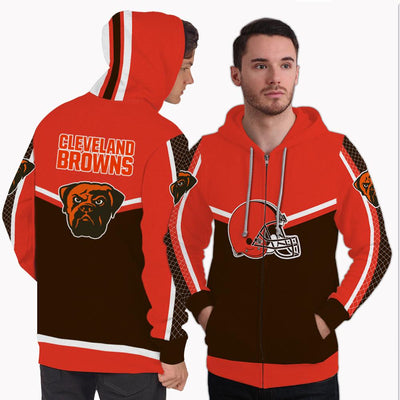 Colorful Gorgeous Fitting Cleveland Browns Zip Hoodie