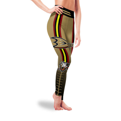 Cute Twins Logo Anaheim Ducks Leggings For Fans