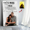 I Love You More - I Love You The Most Happy Hand To Hand Couple Canvas Print