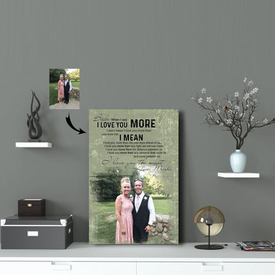 Love Couple - I Love You More - I Love You The Most Canvas Print
