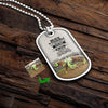 Believe In Yourself Funny Green Horse  Premium Dog Tag