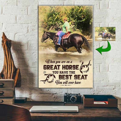 You Have The Best Seat You Will Ever Have River Girl Horse Canvas Print