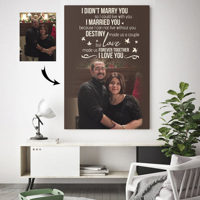 Happy Christmas Love - I can not live without you Custom Canvas Print