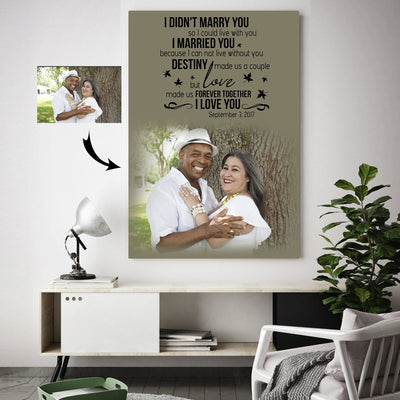 Love Anniversary Gift Destiny Couple Together Custom Canvas Print