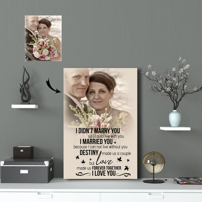 Sweet Married Couple Anniversary Gift Love Forever Custom Canvas Print