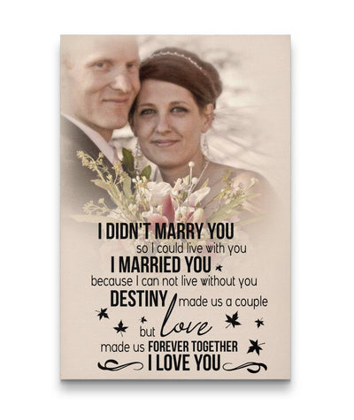 Sweet Married Couple Anniversary Gift Love Forever Custom Canvas Print