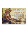 Thank You For Teaching Me To Fishing Father Family Custom Canvas Print