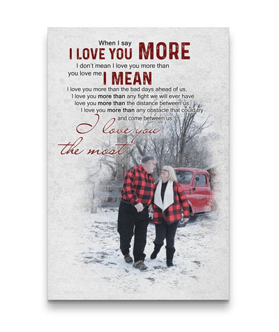 I Love You The Most Husband And Wife Smile Walking Canvas Print